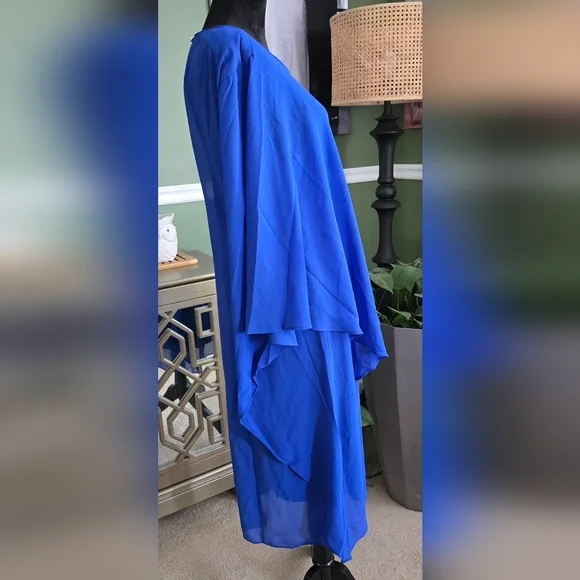 Women's Plus Size Blue Cape Dress #1179 NWOT - Picture 7 of 7